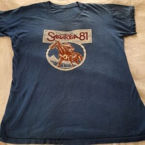Vintage Saratoga, "Thoroughly Thoroughbred" tee shirt